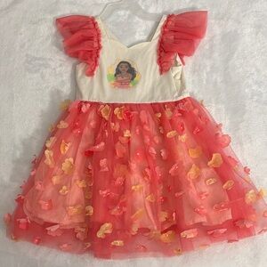 Disney Moana Red and White Kids Casual Dress